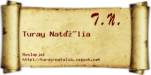 Turay Natália névjegykártya